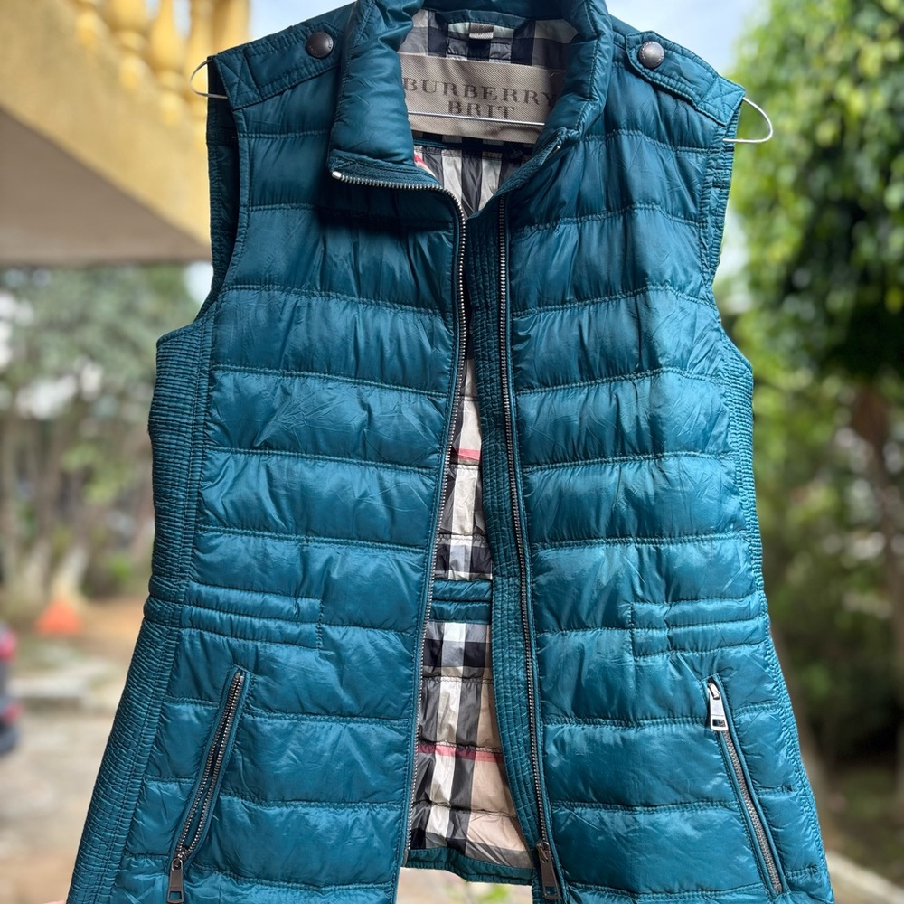 Burberry Women's Blue Quilted Vest
